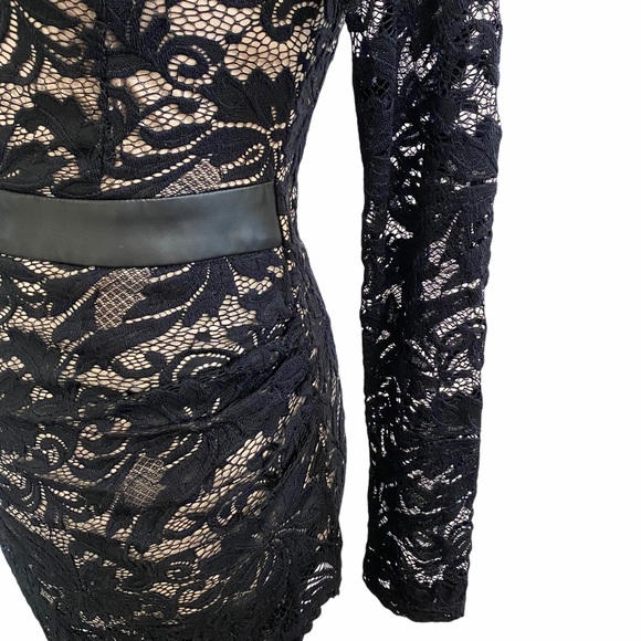 BLACK FLORAL LACE DRESS - Picture 3 of 7